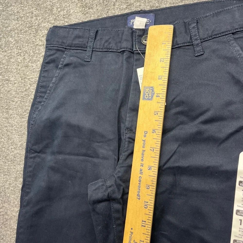 Place Chino Pants Boys 10 Husky Navy Blue The Children's Skinny Stretch NWT